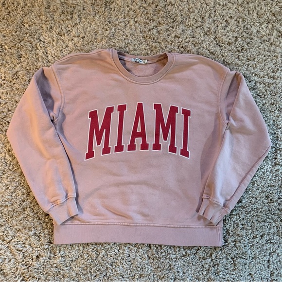 Vintage Miami Sweatshirt Light Pink Women’s Size Large - Picture 1 of 7